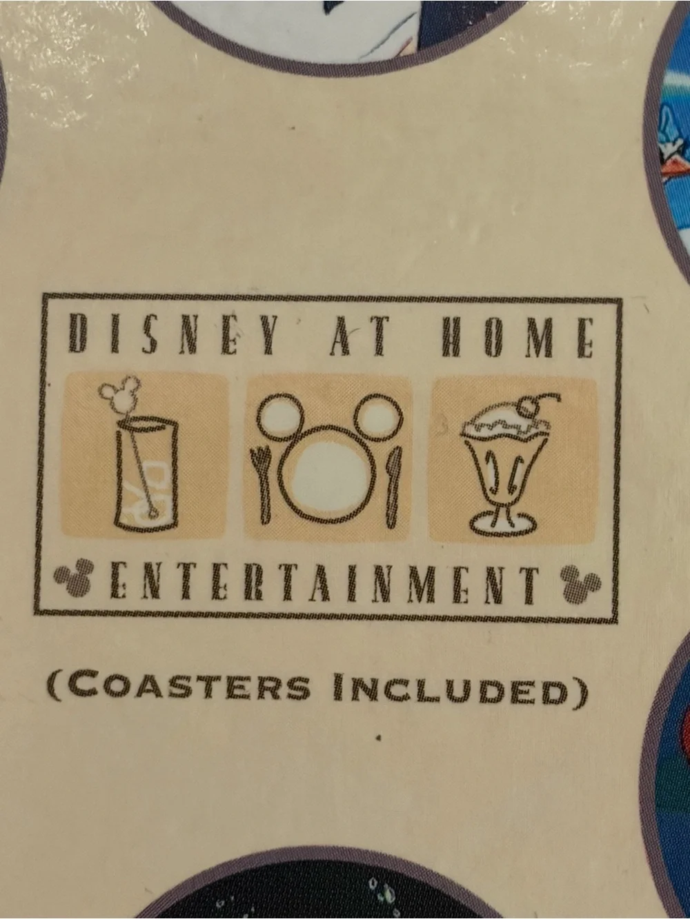 Disney Wine Charms and Coasters Set NIB Fantasia